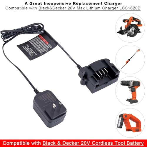 LCS1620B Compatible with Black and Decker 20V MAX Lithium Battery Charger