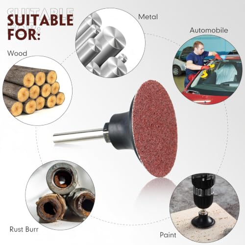 Newwiee 150 Pcs Sanding Disc 2 Inch 60 80 100 120 Grit Die Grinder Convenient Surface Finishing Sanding Disc Fine Medium Coarse Sandpaper for Surface Strip Grind Polish Burr Finish Rust (80 Grit) - size: 80 Grit