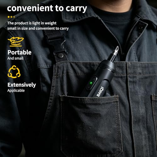 Mini Electric Screwdriver Set,3.7V 800 MAH USB-C Rechargeable Cordless Rotary Tool With 20 pcs Bits Set For Install or Repair