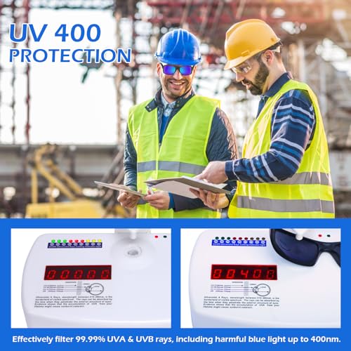 OXG Safety Glasses Protective Eyewear Men Women, ANSI Z87.1 Work Glasses Scratch Impact Resistant for Industrial Shooting - color: Multicolor