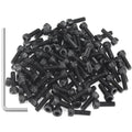 105 Pieces M4 x 12mm Socket Head Cap Screws, Thread Pitch 0.7mm, Sutemribor M4 Black Screws, 12.9 Grade Alloy Steel, Black Oxide Finish, Fully Threaded - size: M4 x 12mm, style: Socket Head