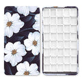qianshan 40Pcs Empty Half Pans Watercolor Tin Palette with Magnetic Stripe - color: Flower