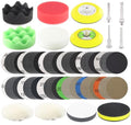 134Pcs Sandpaper 3Inch Sanding Disc Drill Polishing Kit, Wet Sanding Paper Headlight Restoration Kit, 60-10000Grit Hook & Loop Sandpaper Set for Car Wood Metal Glass Resin Expoxy - style: 3inch-134pcs