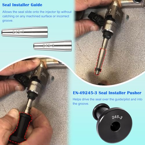 6706 Fuel Injector Rail Assembly Remover & GM245 Fuel Injector Seals Tools Perfectly Fits for GM Engines