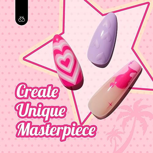 Beetles Pink Gel Nail Polish, Red Purple Nude Blue Glitter 20 Colors Gel Polish Set Romance Rebellion with Base & Top Coat, Soak off Uv LED Cured Nail Art Design Salon Home Gift for Women - color: 20 Colors Romance Rebellion