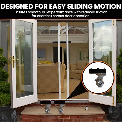 KC Hardware Heavy-Duty Stainless Steel Sliding Screen Door Rollers with 1 in. Steel Ball Diameter & 1-1/4 in Including Screws and Adjusting Sleeve Single