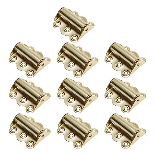 Litepak Screen Door Hinge Professional Grade Hardware Self-Closing Easy Install (10 Pack, Polished Brass) - color: Polished Brass, size: 10 Pack