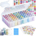 forever young 1-Pack Diamond Art Storage Container, 60-Grid Bead Organizer - size: 1 Pack (60 Jars)