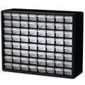 Akro-Mils 64-Drawer Plastic Storage Cabinet, 20"W x 6"D x 16"H, Black - size: 64 Drawer