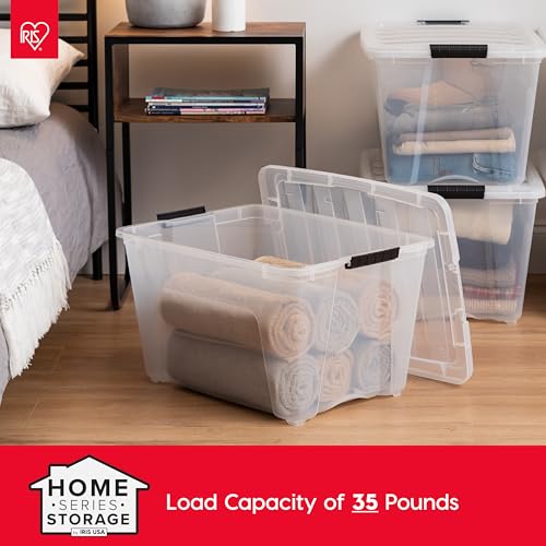 IRIS USA 6-Pack 54 Quart Storage Bins with Lids, Clear - color: Clear, size: 54 Qt, style: 6 Pack