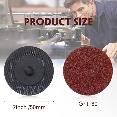 Newwiee 150 Pcs Sanding Disc 2 Inch 60 80 100 120 Grit Die Grinder Convenient Surface Finishing Sanding Disc Fine Medium Coarse Sandpaper for Surface Strip Grind Polish Burr Finish Rust (80 Grit) - size: 80 Grit