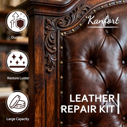 Leather & Furniture Repair Salve, Furniture Salve with Brush for Leather Wood, Leather Conditioner Help Prevent Cracking or Fading - size: 1 Pack