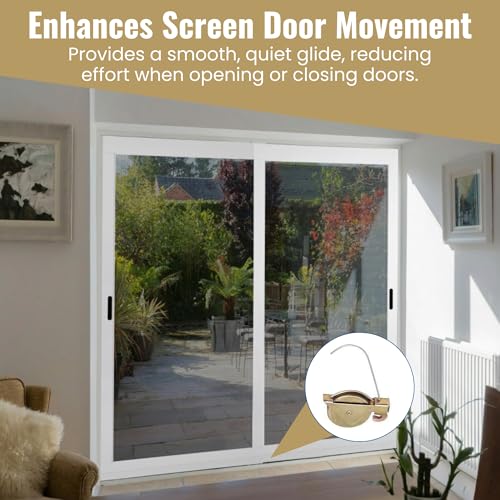 KC Hardware Sliding Screen Door Rollers, Compatible with KDEX20 Series KD Screen Doors | Durable 1-1/4" Steel Ball Bearing Tension Wheels for Smooth Glide & Easy Replacement- Pack of 2