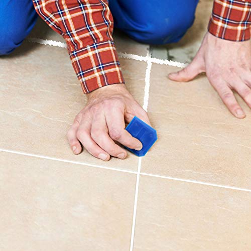 Outus 2 Pieces Caulking Tool Set Silicone Sealant Grout Tool for Kitchen Bathroom Floor Sealant Sealing(Blue) - color: Blue