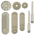Bivethoi 36 Pack Mini Diamond Coated Cutting Off Wheels Discs, Silver - style: 16mm, 20mm, 25mm(36 Pack)