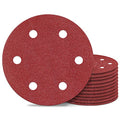 Awutzut 9 Inch 6 Hole Sanding Discs 60 Grit Hook and Loop for Drywall Sander 12PCS - style: 60 Grit