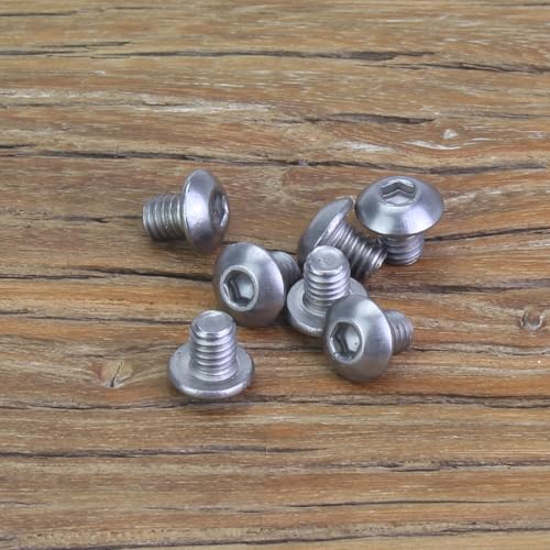 105 Pieces M4 x 5mm Button Head Socket Cap Screws, Thread Pitch 0.7mm, Sutemribor M4 Screws, 304 Stainless Steel, Fully Threaded, Silver - size: M4 x 5mm, style: Button Head