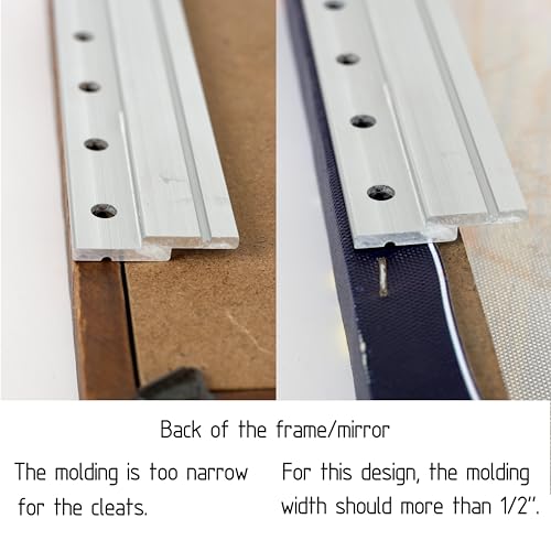 12" Heavy Duty French Cleat Picture Hanger,Aluminum Z Bar Clips, Interlocking Wall Mounting Brackets for Hanging Mirror, Panel, Whiteboard, Cabinet, Shelf, Headboard, Photoes (2 Pairs up to 90 lbs) - size: 12"(2 Pairs)