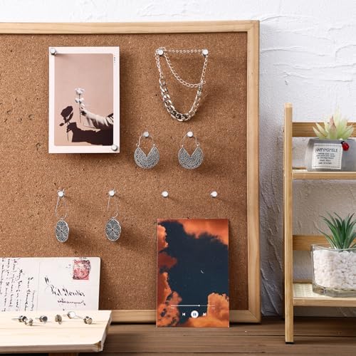 Watersay 50 Pcs Double Headed Picture Hanging Nails, Silver, Gongzi - color: Silver, style: Gongzi