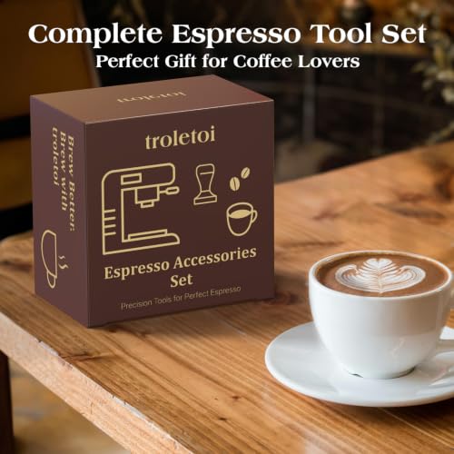 7 PCS 58mm Espresso Accessories Kit: Espresso Tamper, Coffee Distributor, Puck Screen, Dosing Funnel and WDT Tool Espresso Machine Accessories, Professional Espresso Tools - size: 58mm Fits Breville Dual Boiler/Oracle/Gaggia/E61