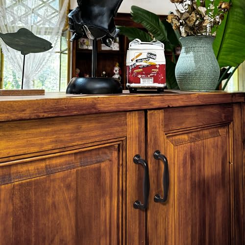 SAILING 5 Pack Cabinet Handles-12.6"/320mm Screw Spacing Matte Black Furniture Hardware Handles for Kitchen Cabinets Bedroom Dresser Wardrobe Cabinet Pulls - color: Matte Blcak, size: 12.6"(320mm)Hole Center-5Pcs