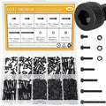 705 Pieces M2 Screws Nuts Washers Set Black, Sutemribor M2 x 4/6/8/10/12/16/20mm Hex Socket Head Cap Screws Nuts Washers Assortment Kit, 12.9 Grade Alloy Steel, Fully Threaded - size: M2 x 4/6/8/10/12/16/20mm Kit, style: Socket Head