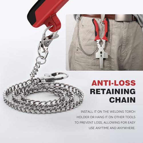 ARCCAPTAIN Measurable 8" Welding Pliers MIG Pliers with Rentention Chain - style: High-grade