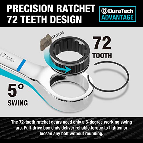 DURATECH 32-Piece Ratcheting Combination Wrench Set - size: Metric&SAE(32 PCS)