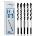 amoolo 3/16" Concrete Drill Bit & Masonry Drill Bit Set(5PCS), Carbide Tip Drill Bit Set for Tile, Brick, Cement, Concrete, Glass, Plastic, Cinder Block, Wood etc - size: 3/16"(5pcs)