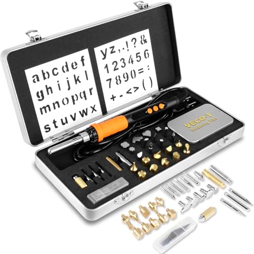 Upgrade 40Pcs Wood Burning Kit, Craft Pyrography Tools for Beginners, Adults, Engraver, Carver, Adjustable Temp Wood Burning Pen, Ideal for Woodworking, Carving and Leather Craft