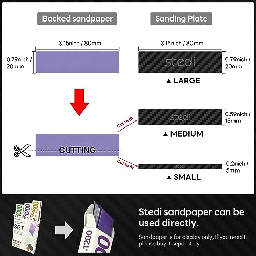 stedi Carbon Fiber Sanding Sticks 7PCS Hobby Model Tools for Sandpaper - style: 7PCS Carbon Fiber Sanding Sticks