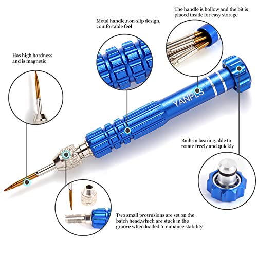 Mini Eyeglass Repair Kit Glasses Screwdriver Pocket Precision Tool - color: Blue