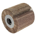 Abrasive Flap Sanding Drum, 4.33" x 4", 110x100mm, Aluminum Oxide, Rust & Paint Remove Metal Surface Conditioning, for Burnishing Polishing Machine - style: Abrasive Flap Sanding Drum #100