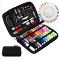 JUNING Sewing Kit with Case, 130 pcs Sewing Supplies for for Mom Grandma Women Men Home Travel and Emergency, Contains 24 Spools Threads, Sewing Needles, Scissors, Thimble, Measuring Tape and More - size: A-24 Threads