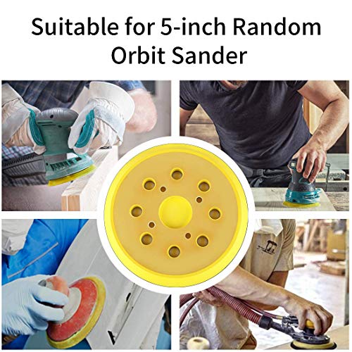 Taokyid 5" 8 Hole Hook & Loop Orbital Sander Replacement Pad 2 Pack - color: 2 Pack