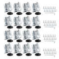 POWERTEC Leveling Feet 16PK, Heavy Duty Adjustable Furniture Leg Levelers with Nylon Foot, Screws & Lock Nuts for Workbenches, Cabinets, Tables & Shelving (71136-P4) - size: Leg Leveler, Set of 16