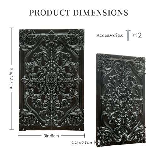 Decorative Light Switch Plate Covers Black Flower Elegant 3D Floral Embossed 1 Gang No Device Single Blank Outlet Covers Wall Plate Light Switch Cover Plate for Bedroom Home Decor - color: Black, size: No Blank 1-Gang/ 5 x 3 IN
