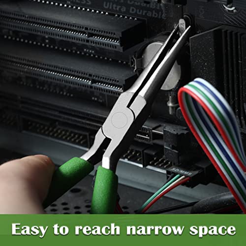Small Needle Nose Pliers for Jewelry Making, 5 Inches Long Nose Pliers with Long Tapering Mini Pliers Serrated Jaws for Bending Wire, Gripping - style: Needle Nose Plier