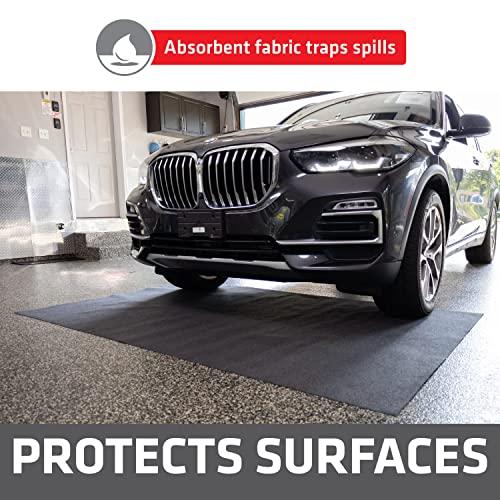 Drymate Premium Maintenance Mat Oil Spill Garage Floor Mat (60" x 72"), Absorbent, Waterproof, Contains Liquids, Protects Garage Surface or Driveway, Reusable, Washable, Durable (USA Made) - size: 5' x 6' (Rectangular)