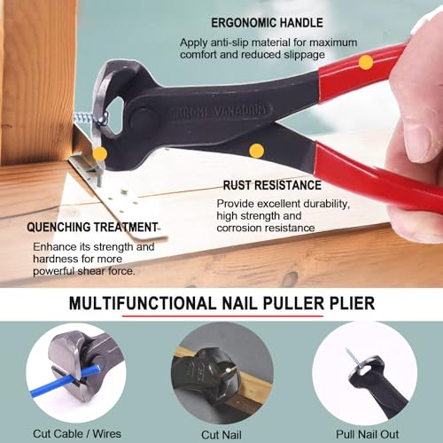 3Pcs Heavy Duty Staple Remover, Upholstery Staple Puller Tool | Carpet Staple Remover Tool, Tack Puller Lifter Tool for Carpet, Floors, Furniture, Construction