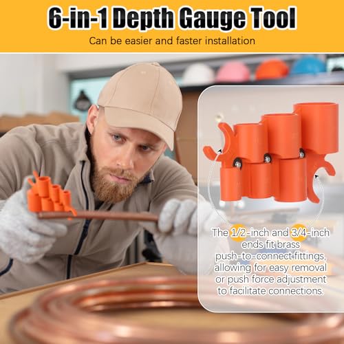 Dreyoo PEX Deburring with Depth Gauge for Copper Pipe