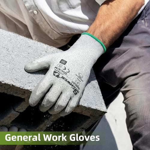 Schwer 6 Pairs A2 Cut Resistant Work Gloves, Ultra Durable, LT5636, XL - size: X-Large