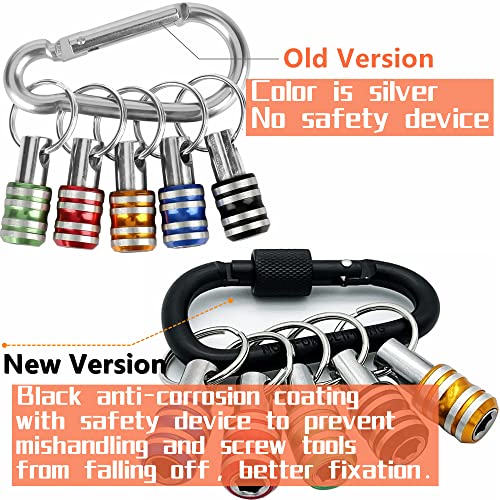 FACAINCXS Bit Holder 1/4 inch Hex Shank Screwdriver Bits Holder Extension Bar Keychain Screw Adapter Drill Change Hand-held Screwdrivers Drill Bits Holder Portable (10PCS) - color: 10pcs-sct