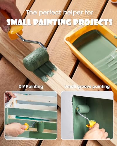 Voomey Foam Paint Roller, 2 Inch Mini Paint Roller Kit 12 Pack - size: 2 Inch Mini Paint Roller Kit 12 Pack