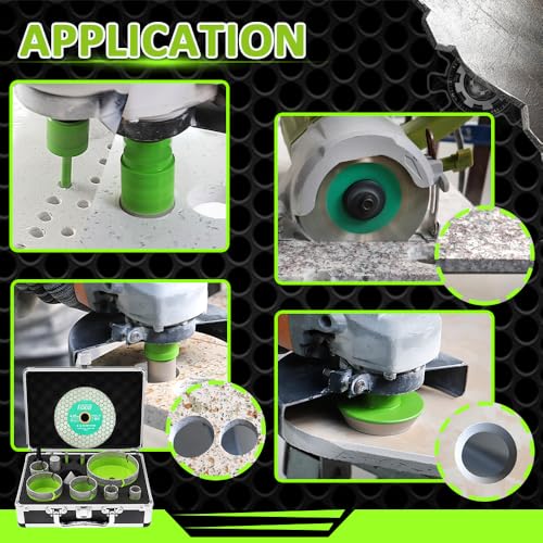 Tile Hole Saw Kit Diamond - (6-100mm Drill Bits+Finger Bit+Chamfer Bit+Adapter+Tile Blade) Diamond Hole Saw Kit - size: Kit4