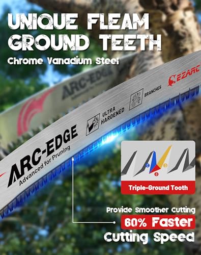 EZARC Arc Edge Reciprocating Saw Blades, 9-Inch 6TPI for Pruning, 3-Pack - size: 9 Inch