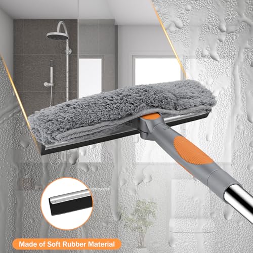 SetSail Window Squeegee with 66in Extension Pole 2-in-1 Window Cleaning Kit - color: Grey Orange