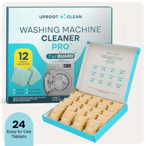 Uproot Clean Washing Machine Cleaning Tablets for Pet Owners, 24 Pack - style: Pro