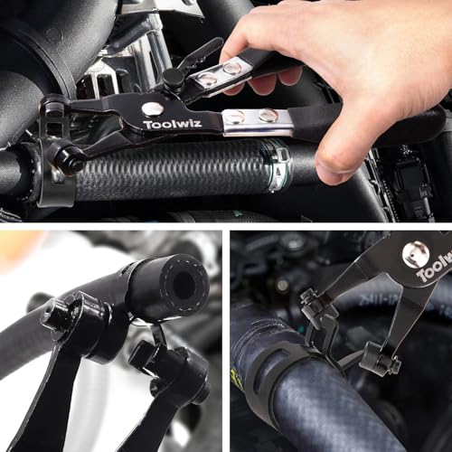 Toolwiz Hose Clamp Plier, Heavy Duty Hose Clamp Tool with Locking Device - size: 1 pcs Flat Band Plier
