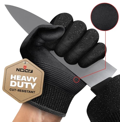 NoCry Professional Cut Resistant Work Gloves Firm Grip and Waterproof Palms - color: Black (Enhanced Grip & Water Resistant), size: Small, style: 1 Pack